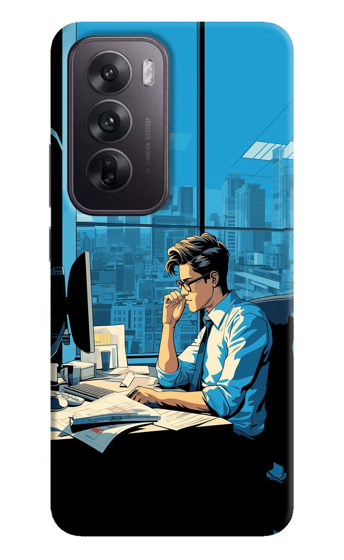 Focused Hustler (AI Generated) Oppo Reno12 5G Hard Case Back Cover by Casekaro