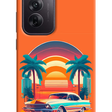 Palm Drive 80s Oppo Reno12 5G Hard Case Back Cover by Casekaro