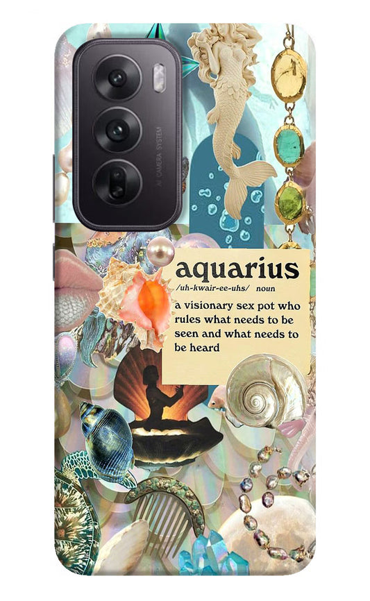 Aquarius Zodiac Oppo Reno12 5G Hard Case Back Cover by Casekaro
