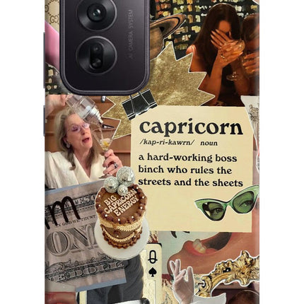 Capricorn Zodiac Oppo Reno12 5G Hard Case Back Cover by Casekaro