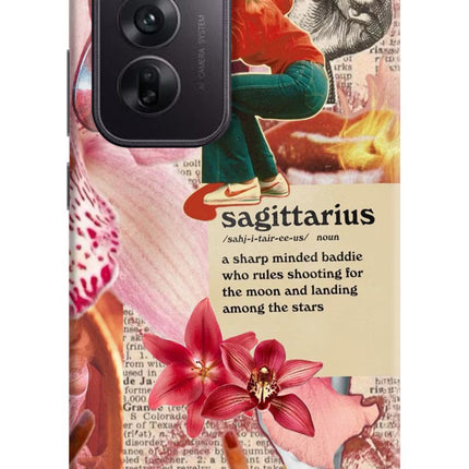 Sagittarius Zodiac Oppo Reno12 5G Hard Case Back Cover by Casekaro