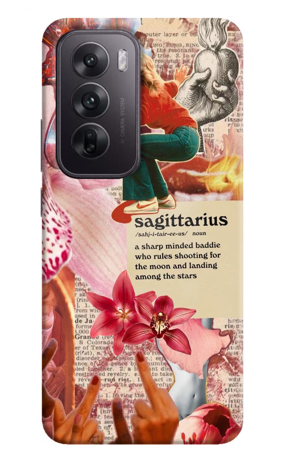 Sagittarius Zodiac Oppo Reno12 5G Hard Case Back Cover by Casekaro