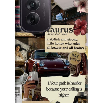 Taurus Zodiac Oppo Reno12 5G Hard Case Back Cover by Casekaro