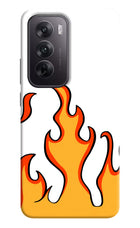 Fired Up – White Oppo Reno12 5G Hard Case Back Cover by Casekaro