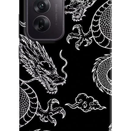 Twin Dragons Oppo Reno12 5G Hard Case Back Cover by Casekaro