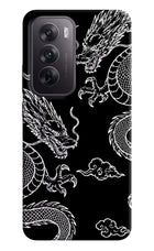 Twin Dragons Oppo Reno12 5G Hard Case Back Cover by Casekaro