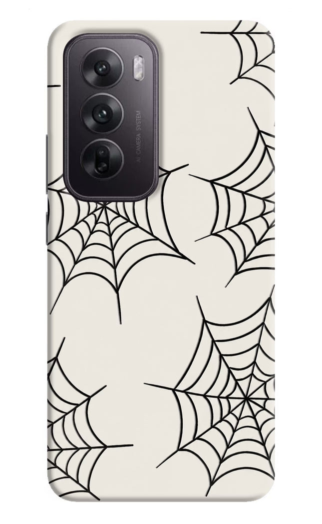 Spider Web Oppo Reno12 5G Hard Case Back Cover by Casekaro