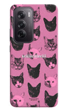 Pink Cats Oppo Reno12 5G Hard Case Back Cover by Casekaro