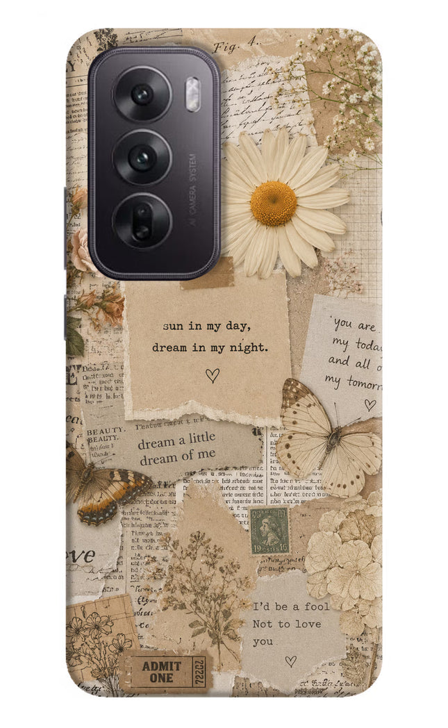 Vintage case Oppo Reno12 5G Hard Case Back Cover by Casekaro