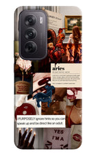 Zodiac Aries Oppo Reno12 5G Hard Case Back Cover by Casekaro