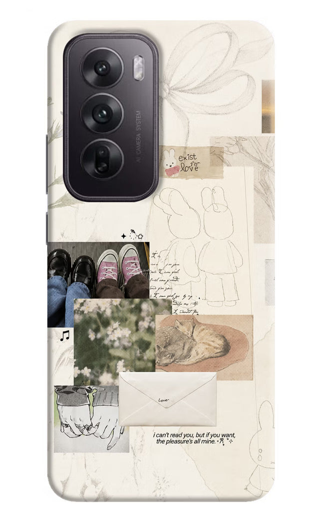 Soft Aesthetic Oppo Reno12 5G Hard Case Back Cover by Casekaro