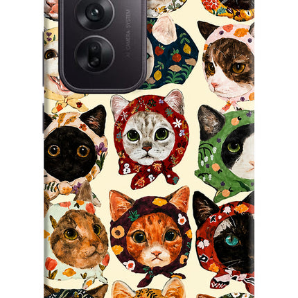 Cool Cat Oppo Reno12 5G Hard Case Back Cover by Casekaro