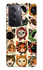 Cool Cat Oppo Reno12 5G Hard Case Back Cover by Casekaro