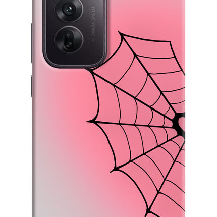 Pink Web Oppo Reno12 5G Hard Case Back Cover by Casekaro