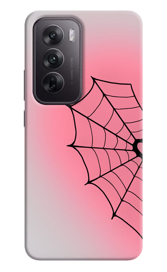 Pink Web Oppo Reno12 5G Hard Case Back Cover by Casekaro