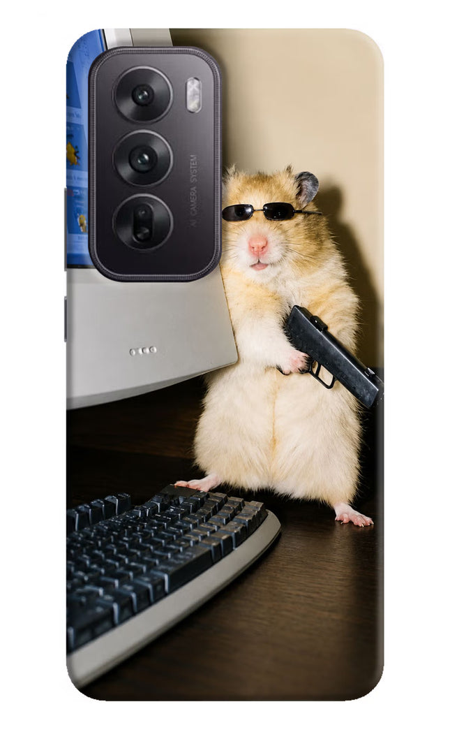Hacker Hamster Oppo Reno12 5G Hard Case Back Cover by Casekaro