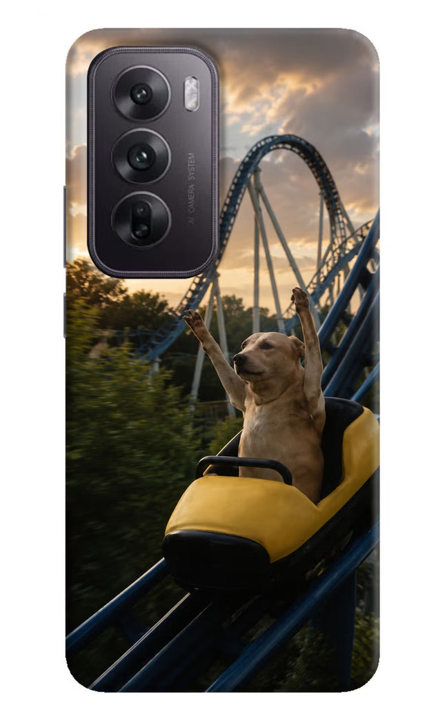 Rollercoaster Dog Oppo Reno12 5G Hard Case Back Cover by Casekaro