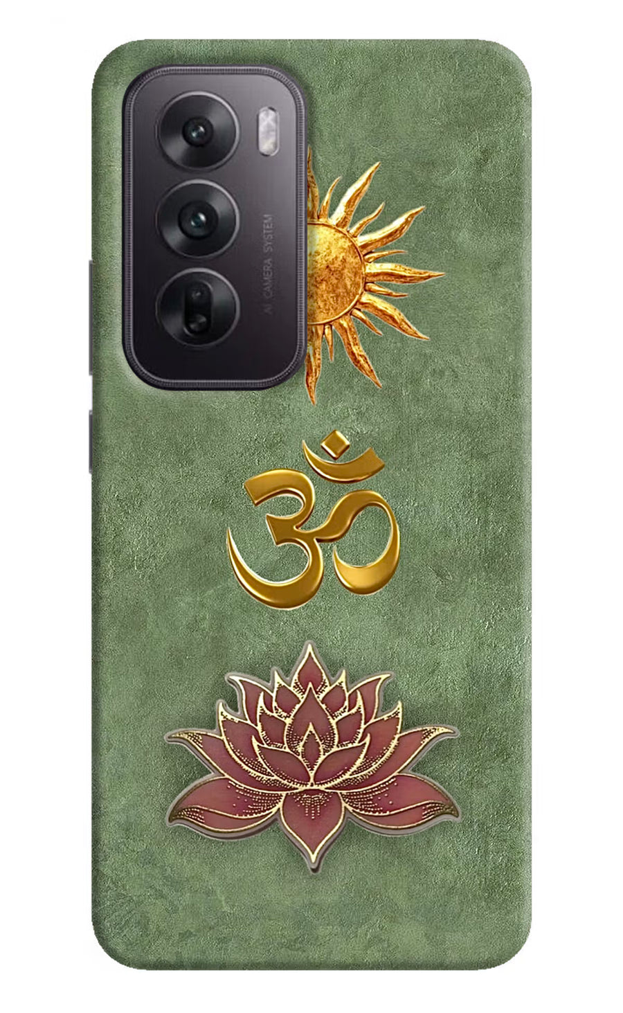 Om & Lotus Oppo Reno12 5G Back Cover, Hard case