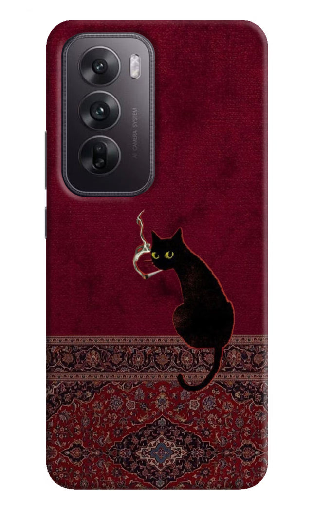 Midnight Cat Oppo Reno12 5G Hard Case Back Cover by Casekaro