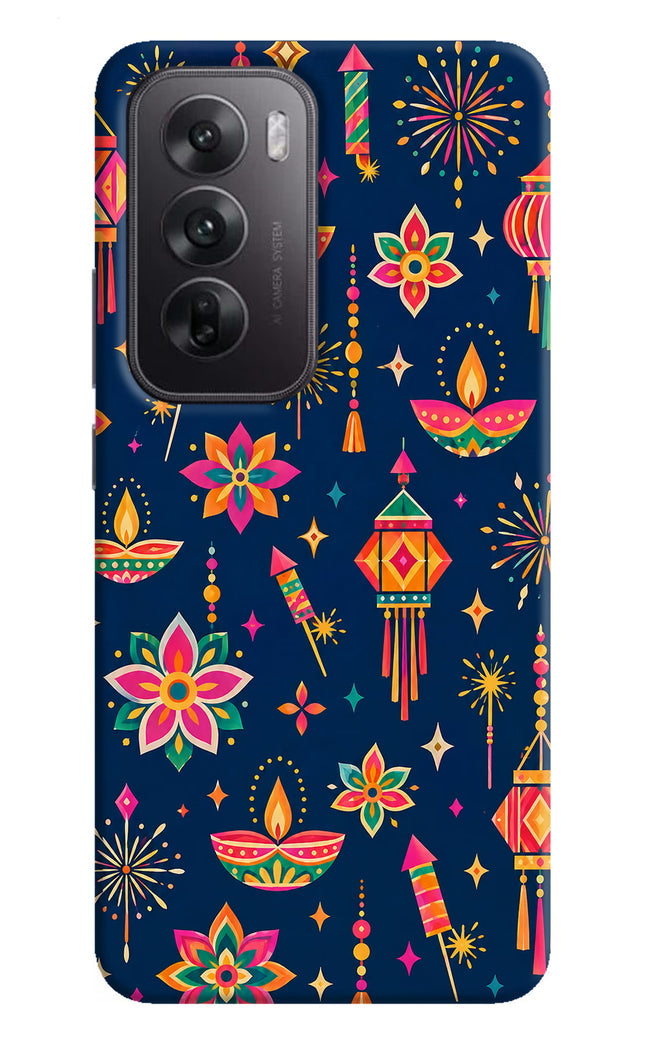 Festive Pop Oppo Reno12 5G Hard Case Back Cover by Casekaro