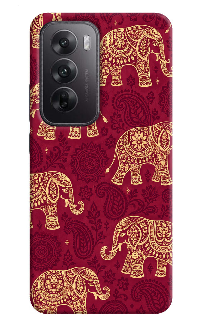 Maroon Elephant Oppo Reno12 5G Hard Case Back Cover by Casekaro