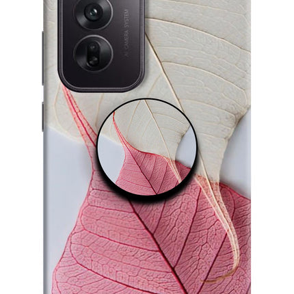 White Pink Leaf Oppo Reno12 5G Pop Case by Casekaro