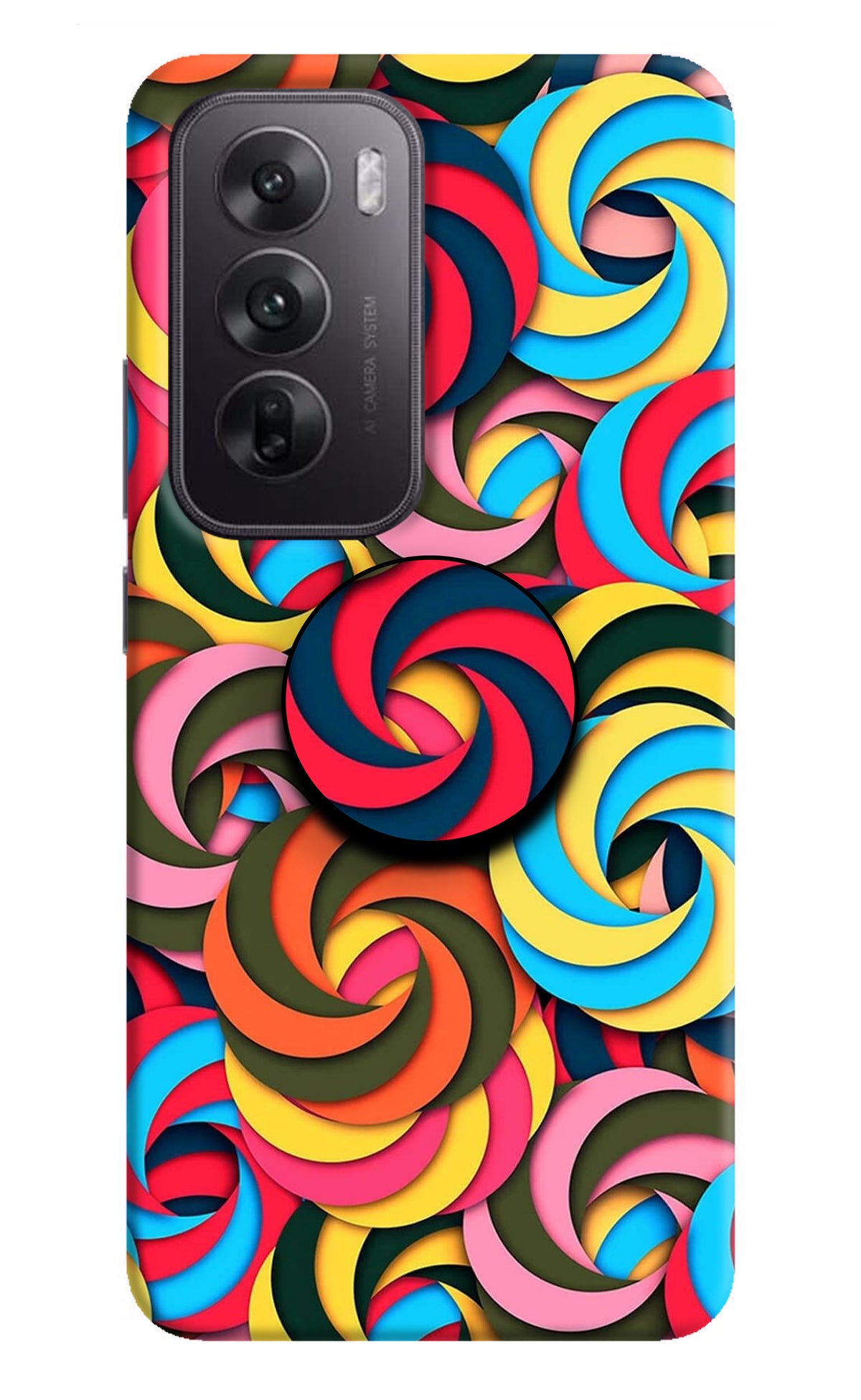 Spiral Pattern Oppo Reno12 5G Pop Case