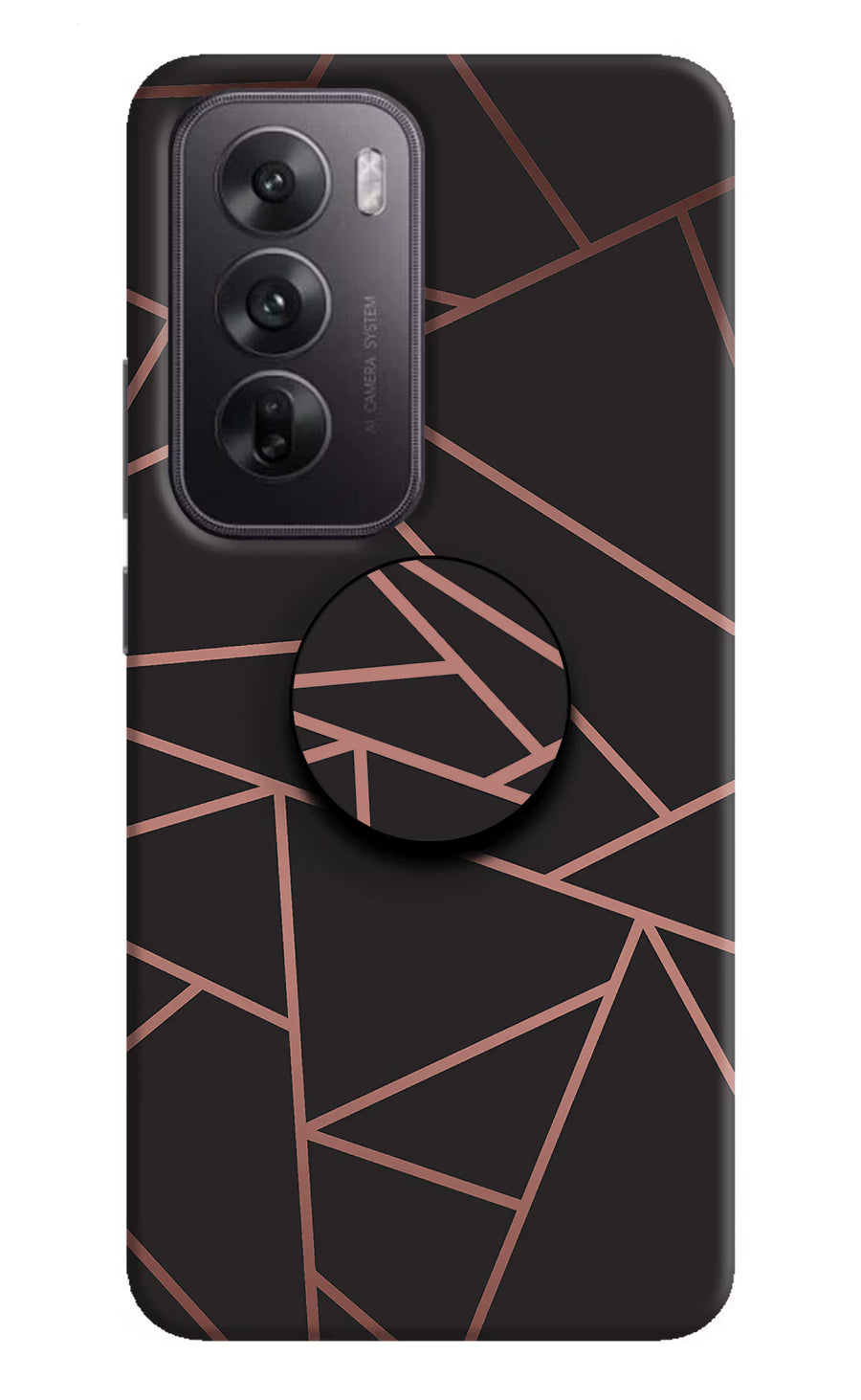 Geometric Pattern Oppo Reno12 5G Pop Case, Hard case
