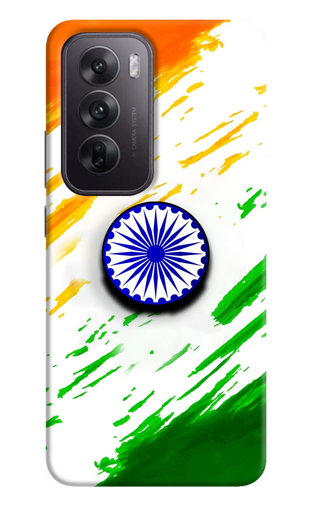 Indian Flag Ashoka Chakra Oppo Reno12 5G Pop Case