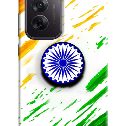 Indian Flag Ashoka Chakra Oppo Reno12 5G Pop Case by Casekaro