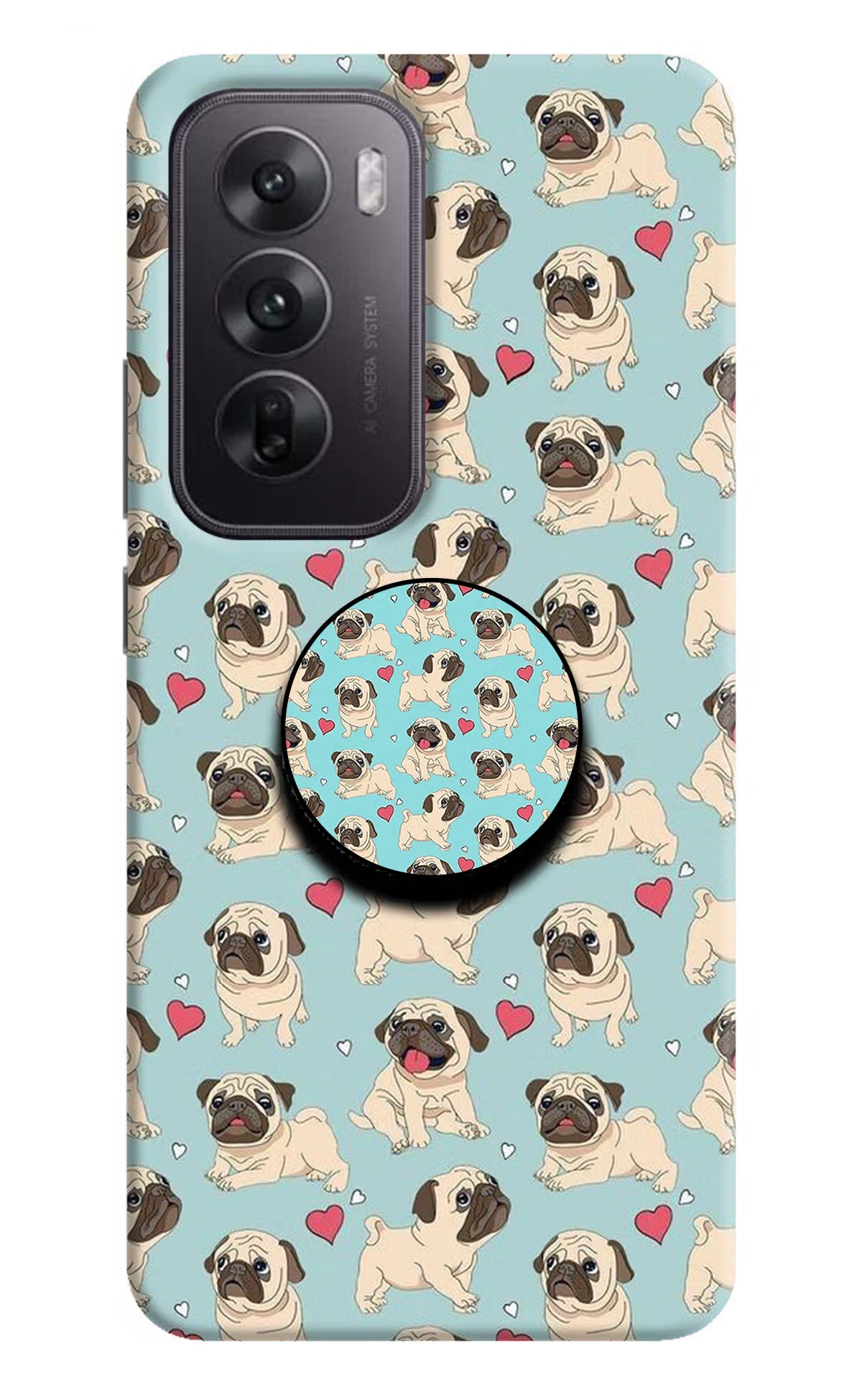 Pug Dog Oppo Reno12 5G Pop Case by Casekaro