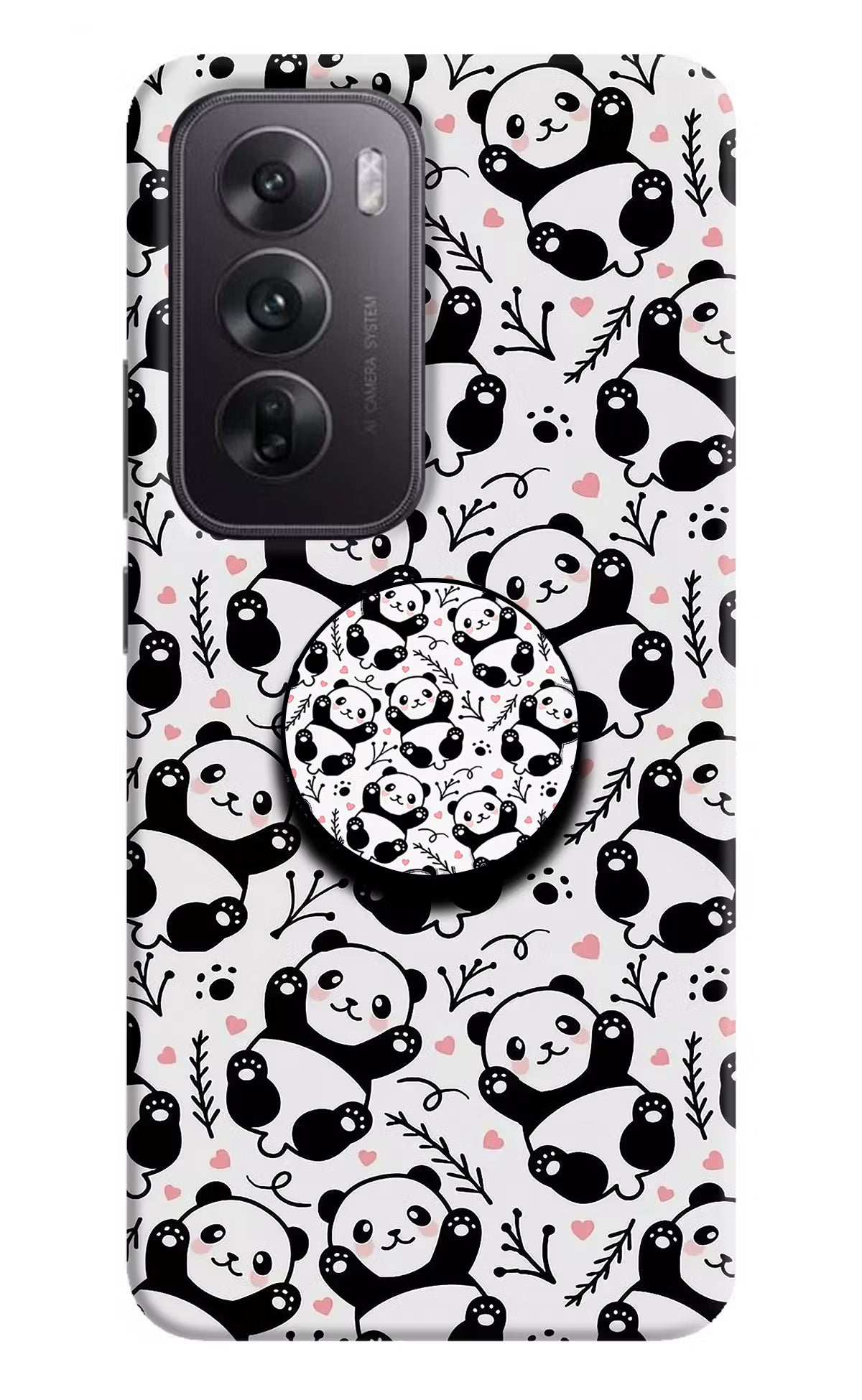 Cute Panda Oppo Reno12 5G Pop Case by Casekaro