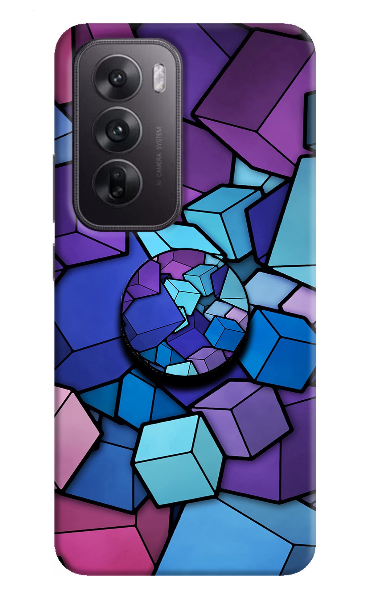 Cubic Abstract Oppo Reno12 5G Pop Case