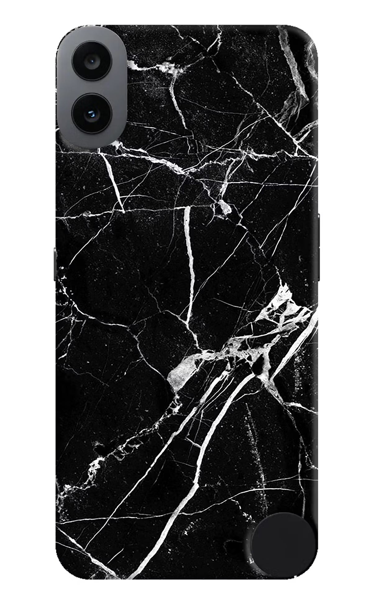 Black Marble Pattern CMF by Nothing Phone 1 Hard Case Back Cover by Casekaro