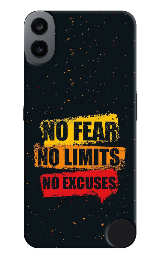 No Fear No Limits No Excuse CMF by Nothing Phone 1 Hard Case Back Cover by Casekaro
