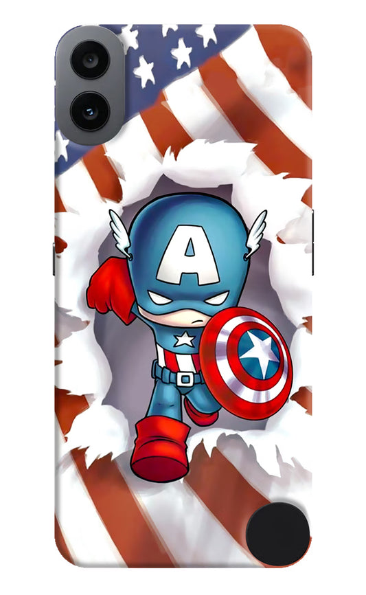 Captain America CMF by Nothing Phone 1 Hard Case Back Cover by Casekaro