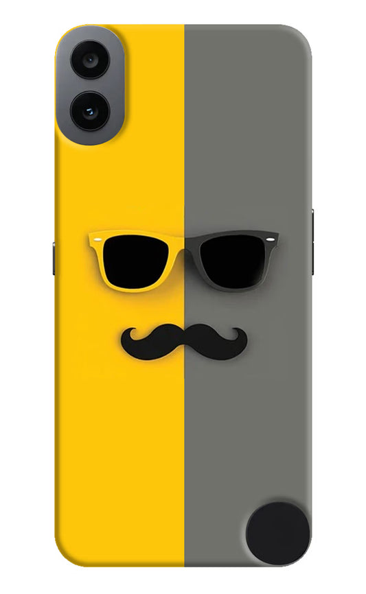 Sunglasses with Mustache CMF by Nothing Phone 1 Hard Case Back Cover by Casekaro