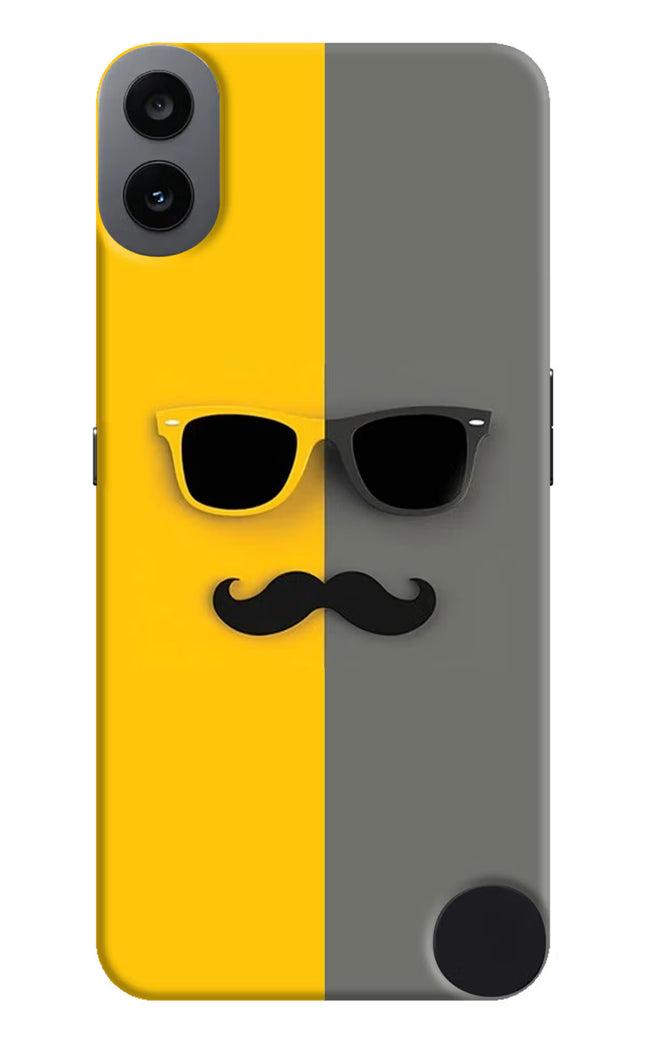Sunglasses with Mustache CMF by Nothing Phone 1 Hard Case Back Cover by Casekaro