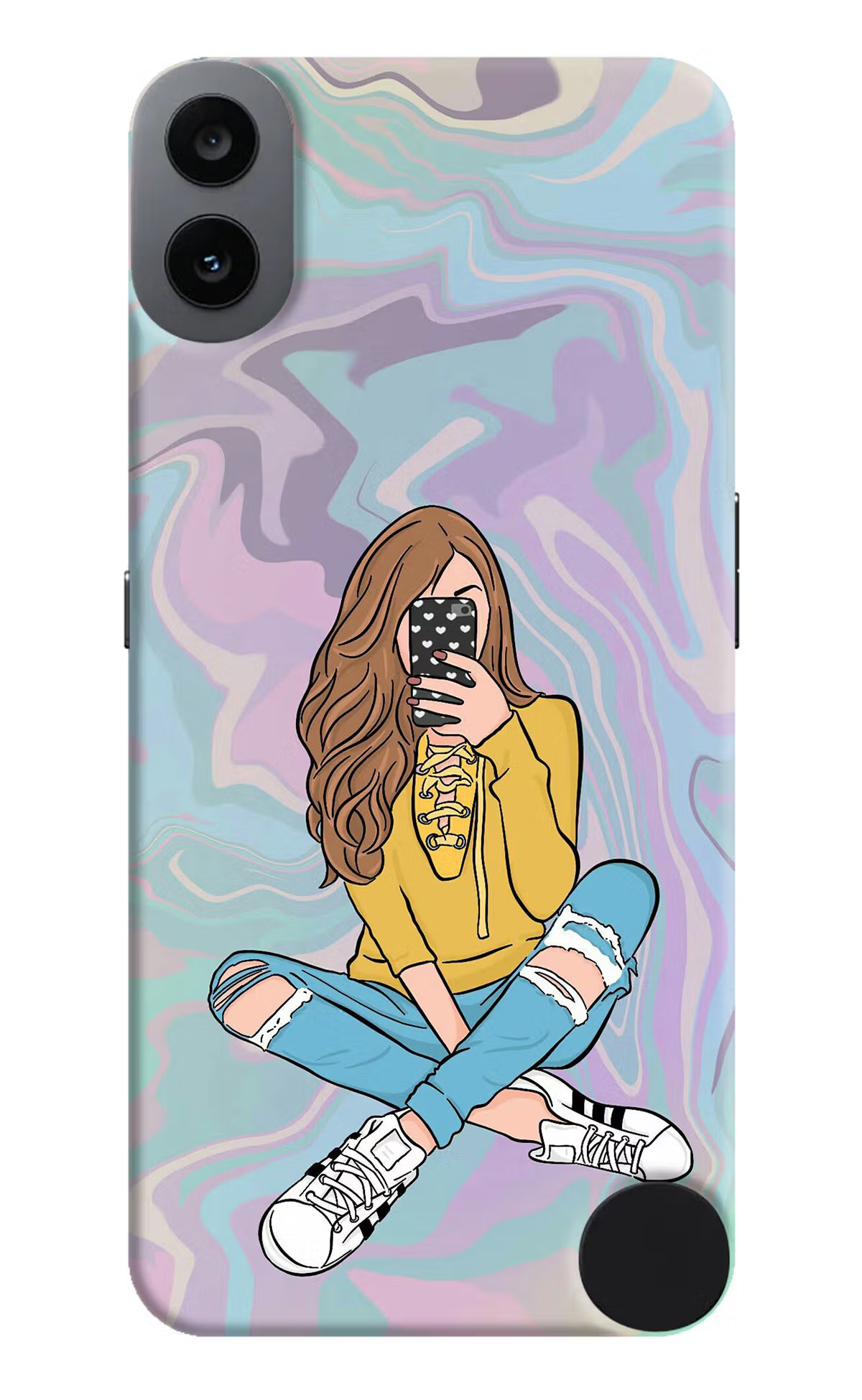 Selfie Girl CMF by Nothing Phone 1 Hard Case Back Cover by Casekaro