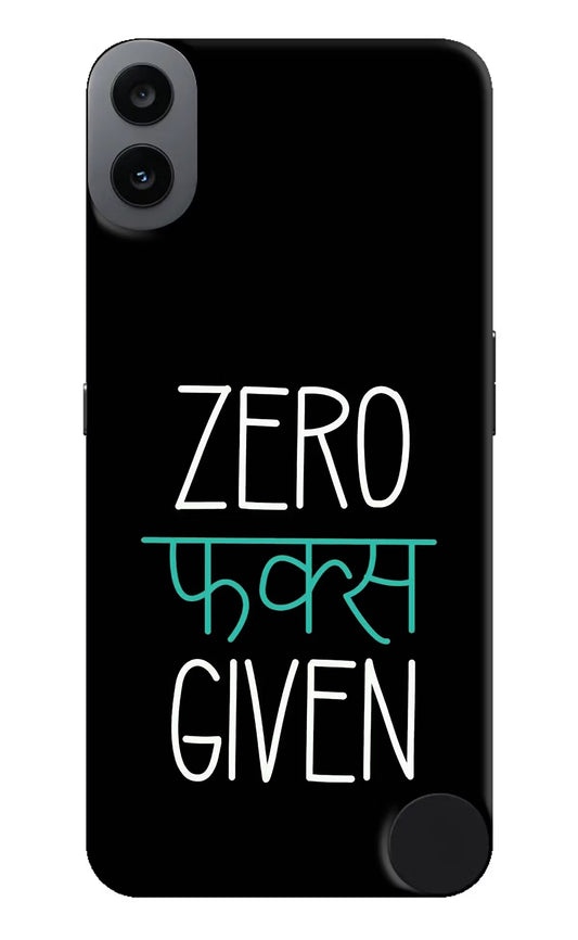 Zero Fucks Given CMF by Nothing Phone 1 Hard Case Back Cover by Casekaro
