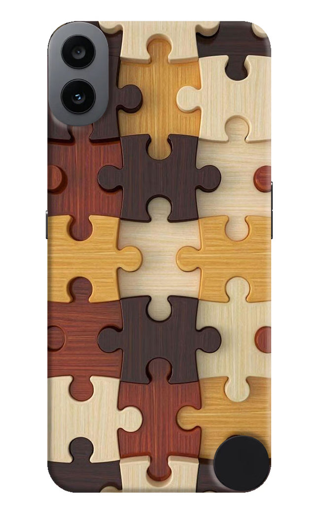 Wooden Puzzle CMF by Nothing Phone 1 Hard Case Back Cover by Casekaro