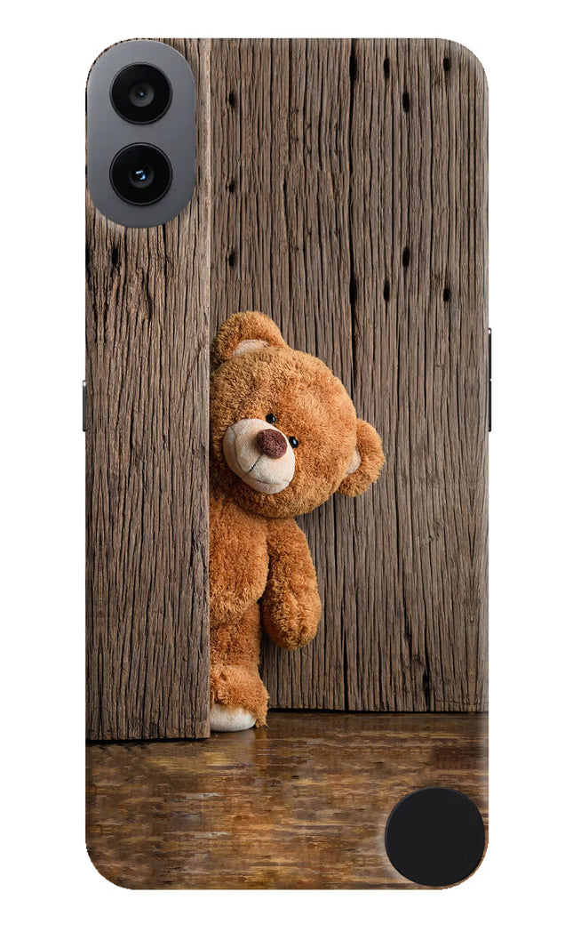 Teddy Wooden CMF by Nothing Phone 1 Hard Case Back Cover by Casekaro