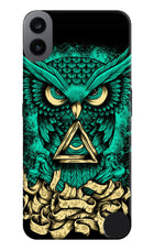 Green Owl CMF by Nothing Phone 1 Hard Case Back Cover by Casekaro