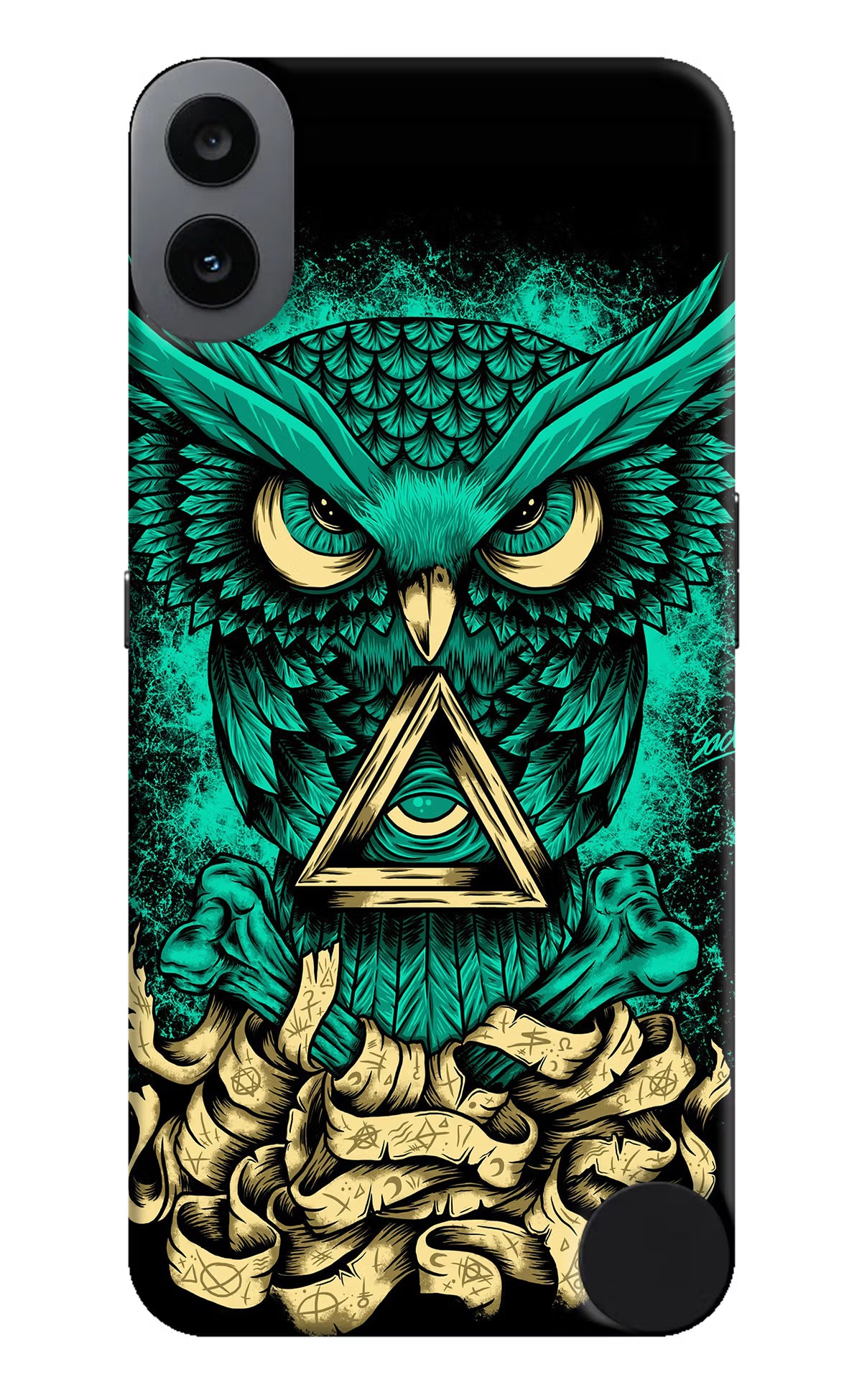 Green Owl CMF by Nothing Phone 1 Hard Case Back Cover by Casekaro