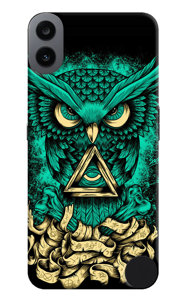 Green Owl CMF by Nothing Phone 1 Hard Case Back Cover by Casekaro