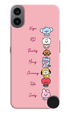BTS names CMF by Nothing Phone 1 Hard Case Back Cover by Casekaro