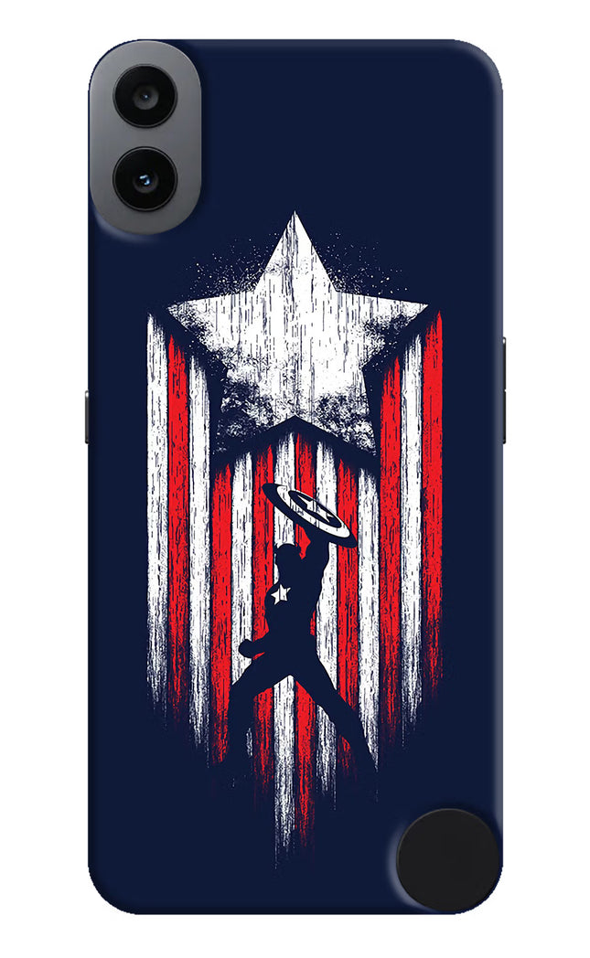 Captain America Marvel Art CMF by Nothing Phone 1 Hard Case Back Cover by Casekaro