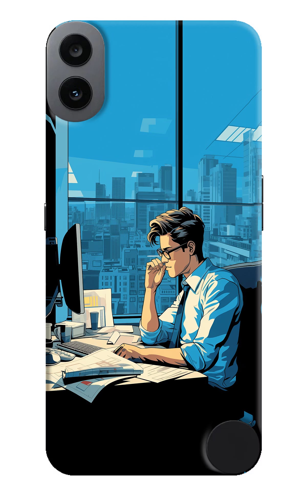 Focused Hustler (AI Generated) CMF by Nothing Phone 1 Hard Case Back Cover by Casekaro