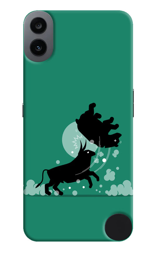 Bull Conqueror CMF by Nothing Phone 1 Hard Case Back Cover by Casekaro