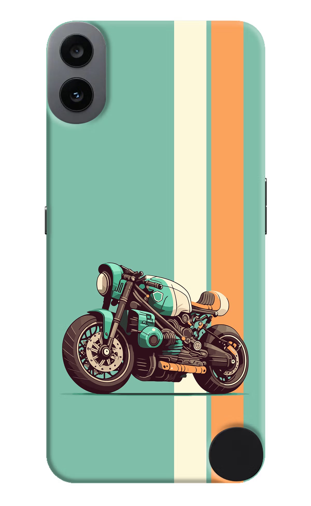 Striped Moto Drift CMF by Nothing Phone 1 Hard Case Back Cover by Casekaro
